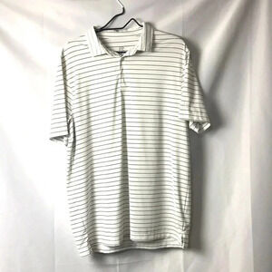 CHAMPION MENS SZ LG BLACK‎ STRIPE POLO SHIRT